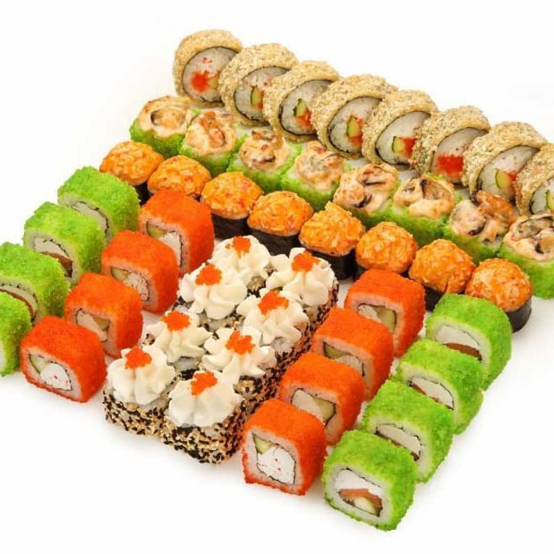 Большие наборы суши роллы фото 41